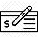 Cheque Bancario Economia Grafico Icono