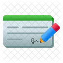 Cheque bancario  Icono