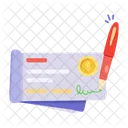 Cheque bancário  Ícone