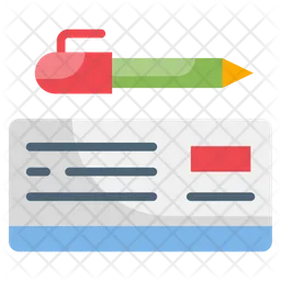 Cheque bancario  Icono
