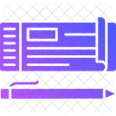 Cheque bancario  Icono