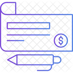 小切手帳  アイコン