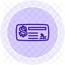 Cheque Black Outline Icon Icon