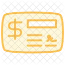 Cheque Duotone Line Icon アイコン