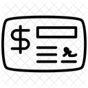 Cheque Line Icon アイコン