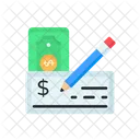 Cheque Income  Icon