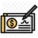 Cheque Sign Cheque Payment Method Icon