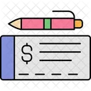 Cheque Writing Bank Cheque Check Book アイコン