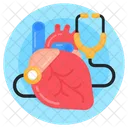 Corazon Humano Chequeo Cardiaco Diagnostico Cardiaco Icono