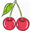 Cherries Cranberries Healthy Fruit Icon