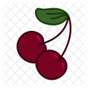 Cherries Fruit Fresh Icon