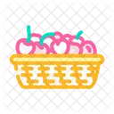 Cherries Wicker Cherries Basket Cherries Icon
