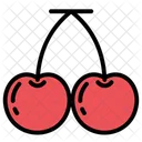 Cherry Grocery Fruit Icon