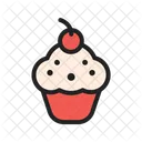 Cherry Cupcake Sweet Icon