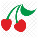 Cherry Fruit Leaf Icon