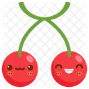 Cherry Fruit Face Icon