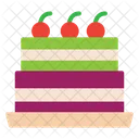 체리 케이크 생일 케이크 케이크 아이콘