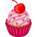 Cupcake Cherry Sweet Icon