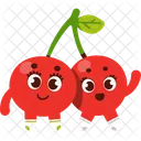 Cherries Fruity Smiling Icon