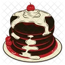 Cherry Puffy Pancake Icon
