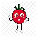 Cherry Tomatoes Mascot Vegetable Character Illustration Art アイコン