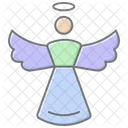 Cherub Angel Lineal Color Icon Icon