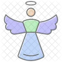 Cherub Angel Lineal Color Icon Icon