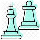 Chess Pieces Color Shadow Thinline Icon Icon