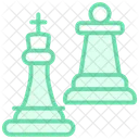 Chess Pieces Duotone Line Icon Icono