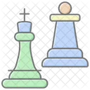 Chess Pieces Lineal Color Icon Icône