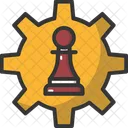Chess Strategy Gear Business Icon