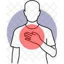 Chest Pain Body Pain Chest Disease Icon