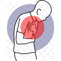 Chest Pain Icon - Download in Dualtone Style