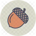 Chestnut Acorn Oak Icon