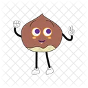 Chestnut Mascot Nuts Character Illustration Art Icon