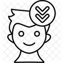 Chevron Para Baixo Para Baixo Diminuir Ícone