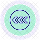 Icone De Circulo Colorido Chevron Esquerdo Icon