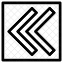Divisa Para A Esquerda Seta Dupla Para Tras Ícone