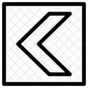 Chevron Izquierda Flecha Unica Oeste Icono