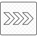 右向き矢印の細い線のアイコン アイコン