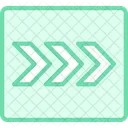 Chevron Right Duotone Line Icon Icon