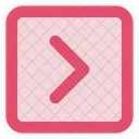 Chevron Right Sq Fr Arrow Up Icon