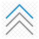 Chevron arriba triple  Icono