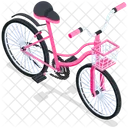 Chic Urban Ride Pink Bicycle Vector Icon