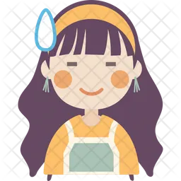 Chica torpe  Icono