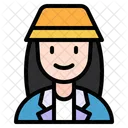 Nina Mujer Sombrero Icon