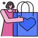 Chica Adicta A Las Compras Adicta A Las Compras Mujer Adicta A Las Compras Icono
