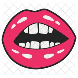 Chica Boca Abierta  Icono
