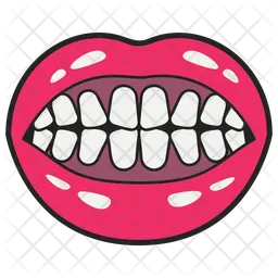 Chica Boca Abierta  Icono