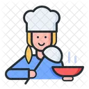 Chica cocinera  Icono